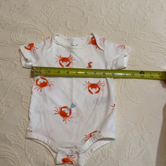 Joules 2 piece onesie tshirt & overalls with crab 🦀  design Size 3-6M - Picture 15 of 16